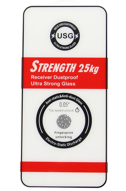 OEM Ultra Strong 25KG Screen Protector for Samsung Galaxy S25 S931, Tempered Glass, Full Glue, 2.5D, Black