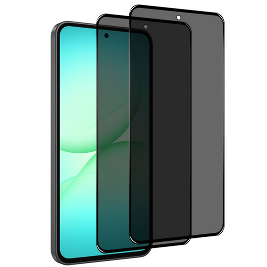 Privacy-skærmbeskyttelse Northjo til Samsung Galaxy A57 5G, hærdet glas, fuld lim, sæt med 2 stk.