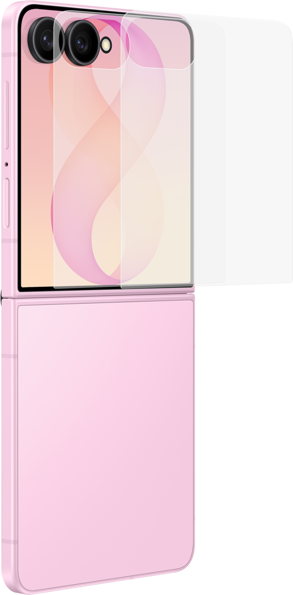 Samsung Anti-reflekterende Skærmbeskyttelsesfilm til Galaxy Z Flip8 F776, Plastik, Sæt med 2 stk EF-UF776CTEGWW