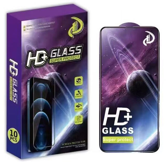 OEM skærmbeskyttelsesfilm til Apple iPhone 17 Pro Max, hærdet glas, fuld lim, sæt med 10 stk., 9D, sort