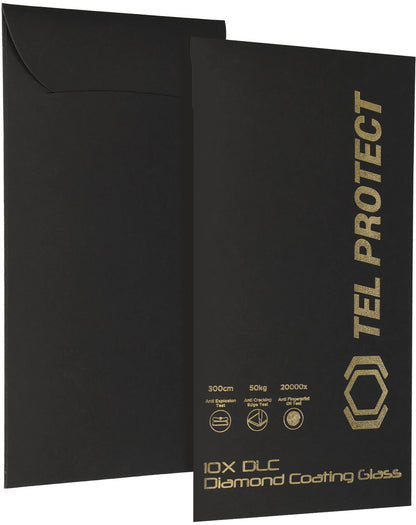 Tel Protect 10X HD DLC Diamond Coating skærmbeskytter til Apple iPhone 18 Pro Max / 17 Pro Max, hærdet glas, fuldlimet, sort