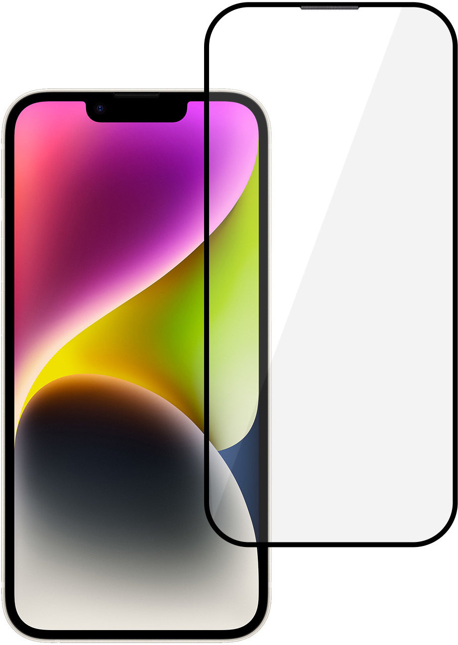 Tel Protect 10X HD DLC Diamond Coating Screen Protector for Apple iPhone 17e / 16e / 14 / 13 Pro / 13, Tempered Glass, Full Glue, Black