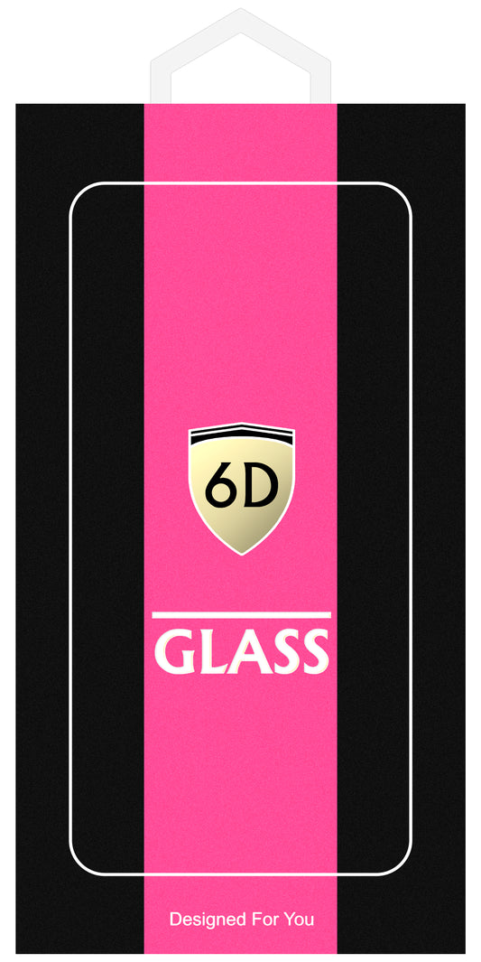 OEM skærmbeskyttelsesfilm til Samsung Galaxy A55 5G A556, hærdet glas, fuld lim, 6D, sort