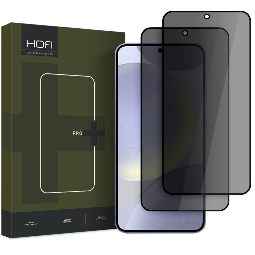 Privacy-skærmbeskyttelsesfilm HOFI Glass PRO+ til Samsung Galaxy S25 S931, hærdet glas, fuld lim, sæt med 2 stk.