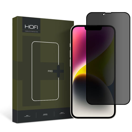 Privacy-skærmbeskyttelse HOFI PRO+ til Apple iPhone 14 Plus / 13 Pro Max, hærdet glas, fuld lim
