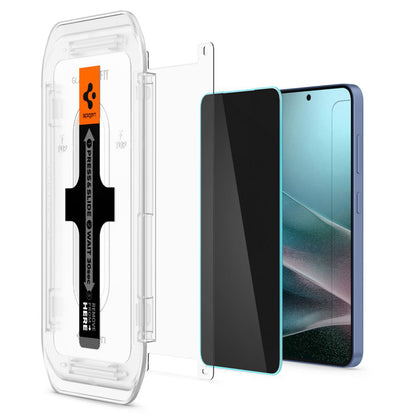 Privacy Skærmbeskyttelsesfilm Spigen GlastR EZ FIT HD til Samsung Galaxy S25 S931 / S24 S921, Hærdet Glas, Fuld Lim, Sæt med 2 stk