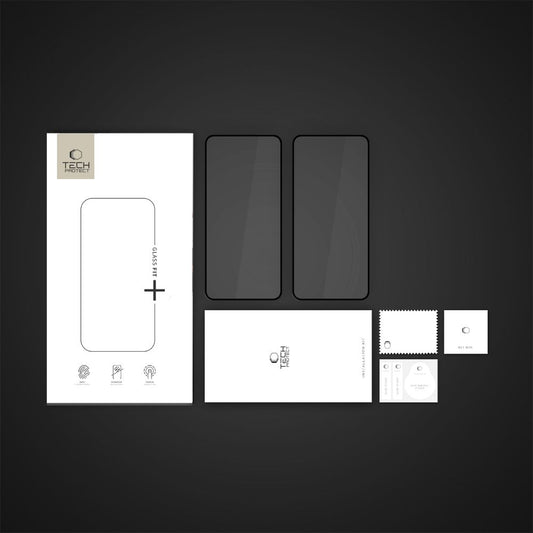 Skærmbeskyttelsesfilm Tech-Protect FIT+ til Xiaomi Poco X7 Pro, Hærdet Glas, Fuldklæbende, Sæt med 2 stykker, 2.5D