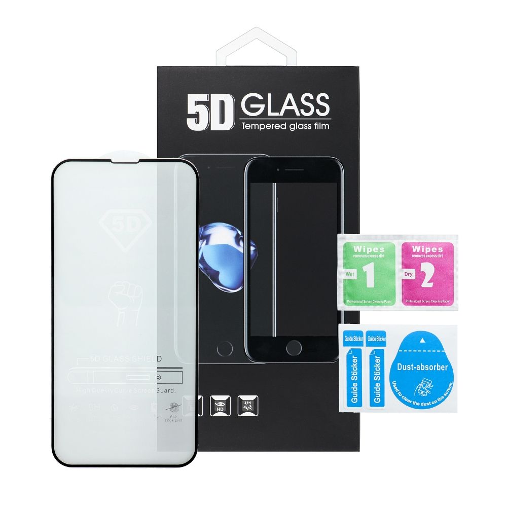 OEM Skærmbeskytter til Xiaomi 15, Hærdet Glas, Fuld Lim, 5D, Sort