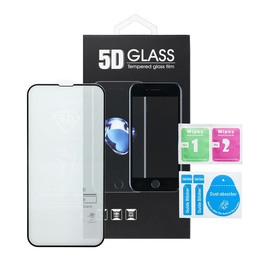 Beskyttelsesfilm Matte OEM til Apple iPhone 17 Air, Hærdet Glas, Fuldklæbende, 5D, Sort