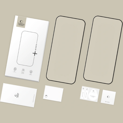 Beskyttelsesfilm Tech-Protect FIT+ til Xiaomi Poco F8 Pro, Hærdet Glas, Fuldklæbende, Sæt med 2 stykker, 2.5D, Sort