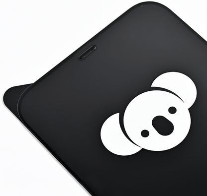 Bear HD skærmbeskytter til Apple iPhone 17 Pro Max, hærdet glas, fuld lim, sort