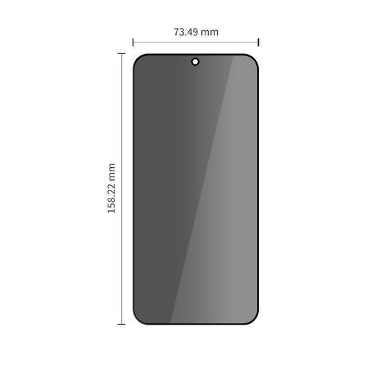 Privacy Tech-Protect Spy+ Skærmbeskytter til Samsung Galaxy A57 5G / A37 5G / S25 FE, Hærdet Glas, Fuld Lim, Sæt med 2 stk.