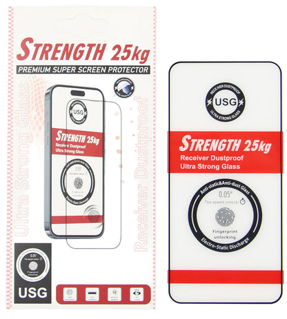 OEM Ultra Strong 25KG Skærmbeskyttelsesfilm til Samsung Galaxy S26 Ultra S948, Hærdet Glas, Fuld Lim, 2.5D, Sort