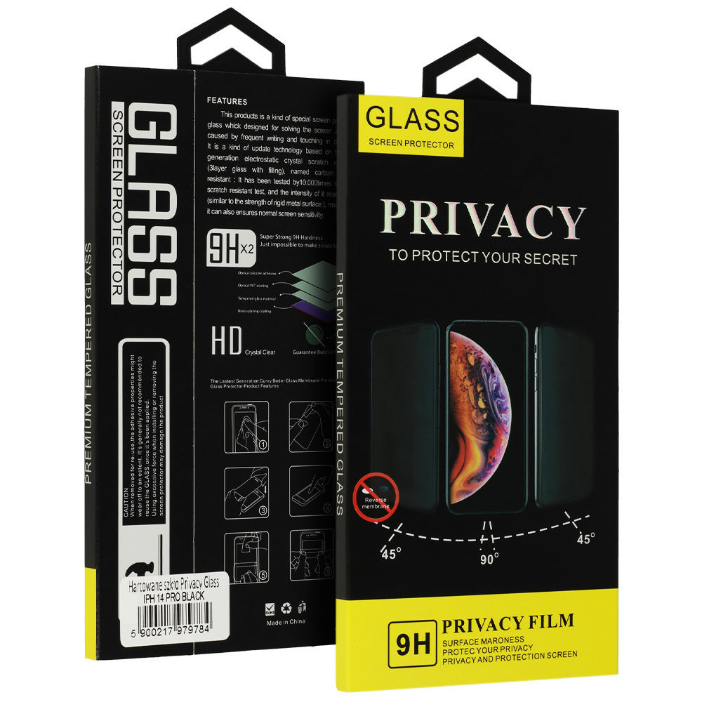 Privacy-skærmbeskyttelse OEM til Apple iPhone 17, hærdet glas, fuld lim