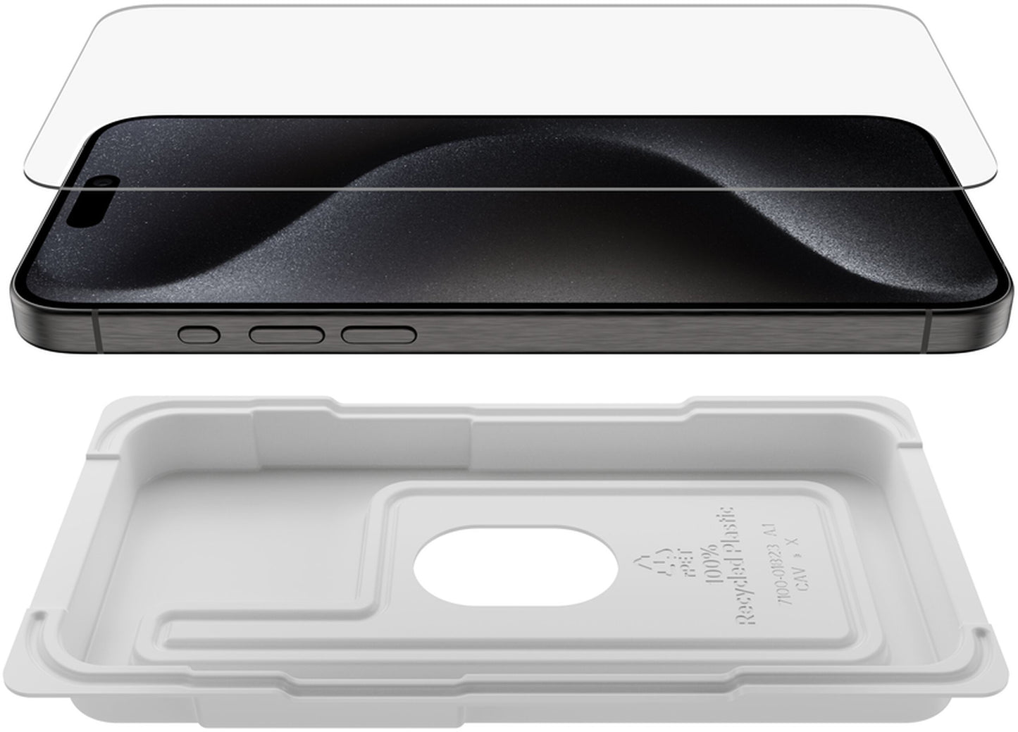 Belkin ScreenForce UltraGlass 2 Screen Protector for Apple iPhone 15 Pro Max, Tempered Glass, Full Glue OVA134zz