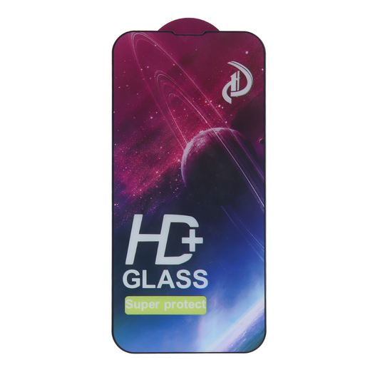 OEM skærmbeskyttelsesfilm til Apple iPhone 17 Pro Max, hærdet glas, fuld lim, sæt med 10 stk., 9D, sort