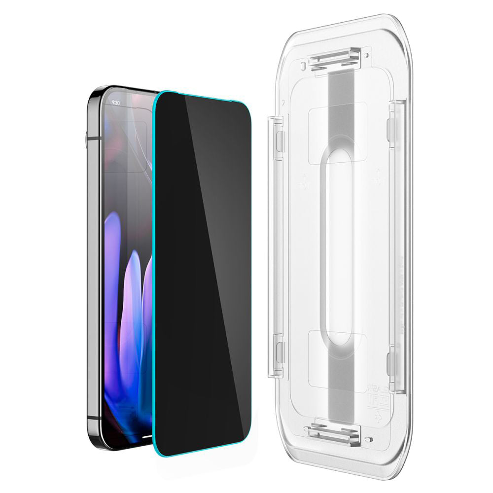 Privacy Skærmbeskytter Spigen GlastR EZ FIT til Google Pixel 9 Pro XL, Hærdet Glas, Fuld Lim, Sæt med 2 stk AGL09313