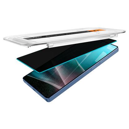 Privacy-skærmbeskytter Spigen GlastR EZ FIT HD til Samsung Galaxy S25 Ultra S938, hærdet glas, fuld lim, sæt med 2 stk. AGL09335