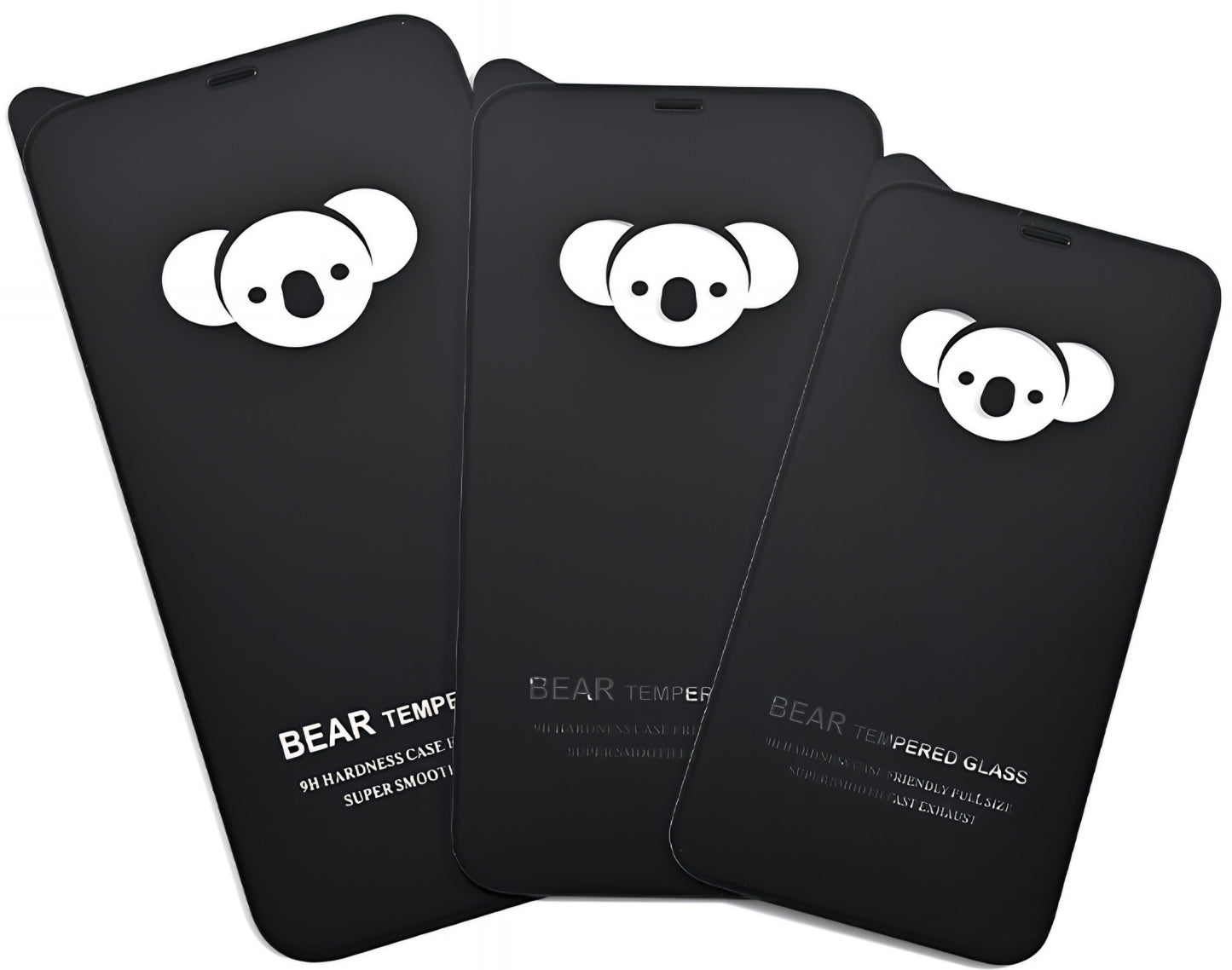 Bear HD skærmbeskytter til Apple iPhone 17 Pro Max, hærdet glas, fuld lim, sort
