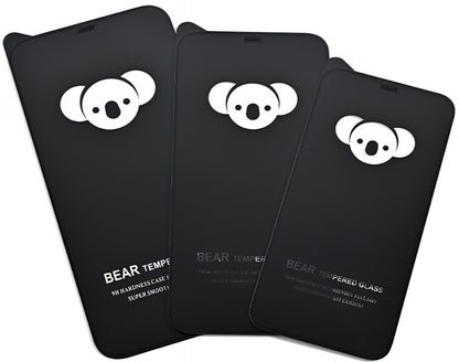 Bear HD skærmbeskytter til Apple iPhone 17 Pro Max, hærdet glas, fuld lim, sort