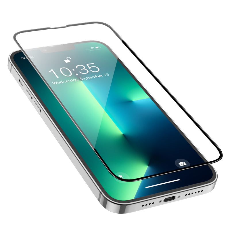 Beskyttelsesfilm til skærm HOCO G16 til Apple iPhone 14 Plus / 13 Pro Max, Hærdet Glas, Fuldklæbende, 5D, Sort