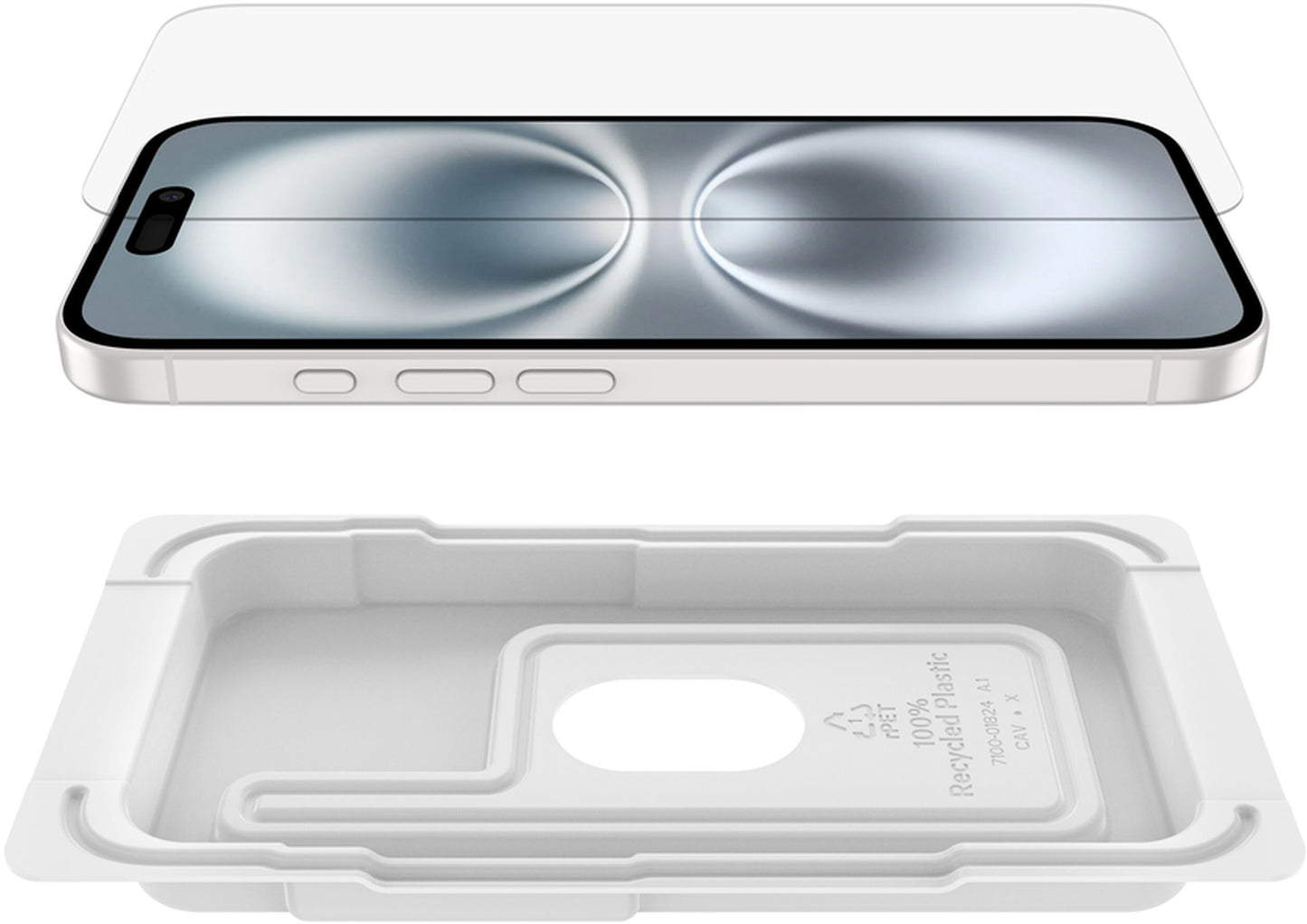Belkin ScreenForce TemperedGlass skærmbeskytter til Apple iPhone 16 / 15 / 14 Pro, hærdet glas, fuld lim OVA135zz