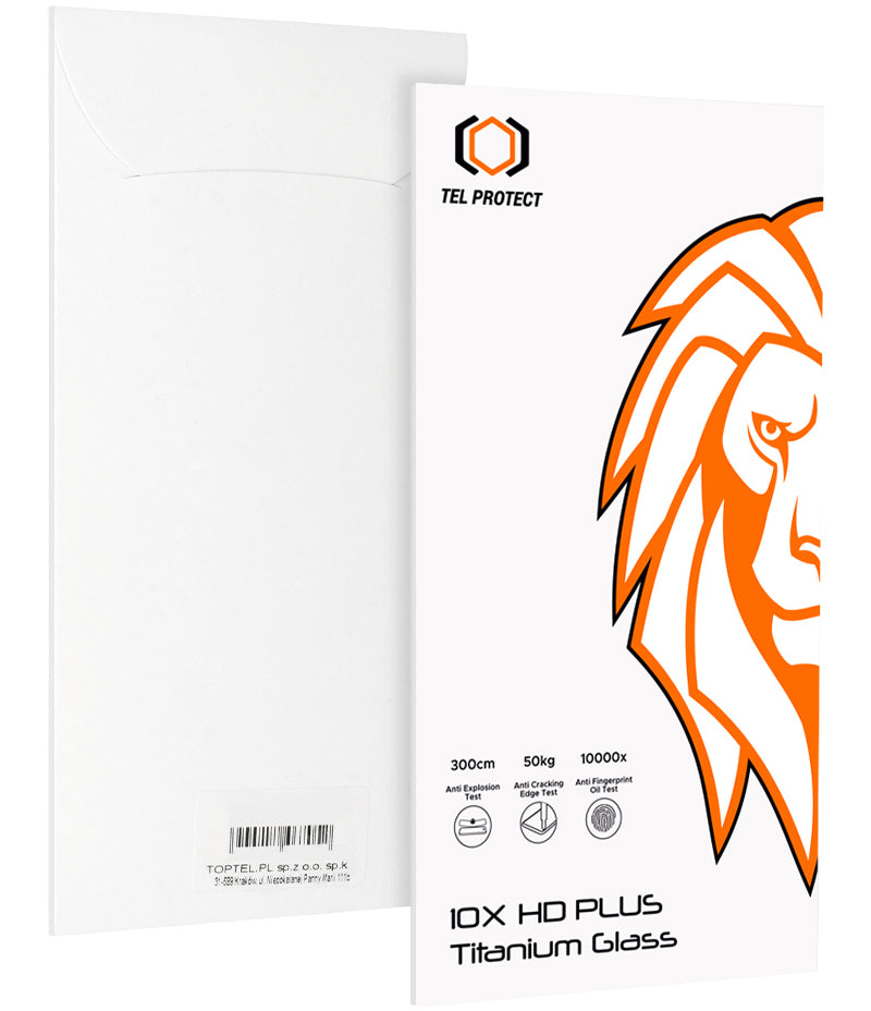 Tel Protect 10X HD Plus Titanium skærmbeskyttelse til Apple iPhone 18 Pro Max / 17 Pro Max, hærdet glas, fuldlimet, sort