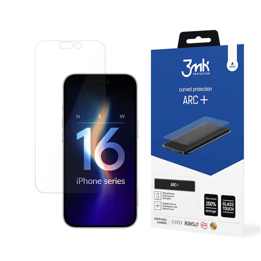 Skærmbeskyttelsesfilm 3MK ARC+ til Apple iPhone 16 Pro, Plastik