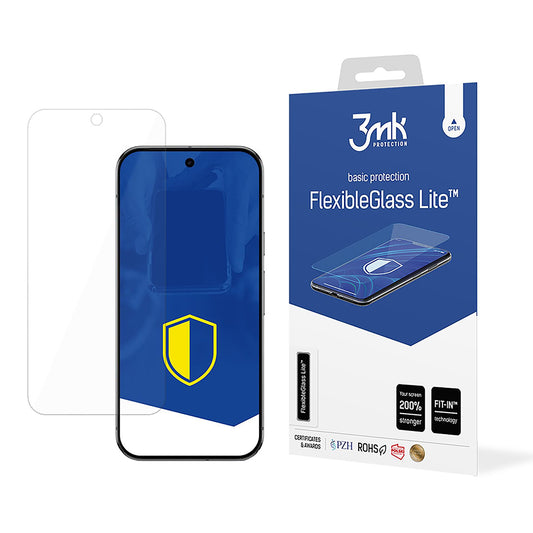 Skærmbeskyttelsesfilm 3MK FlexibleGlass Lite til Google Pixel 9 Pro XL, Fleksibelt Glas, Fuld Lim