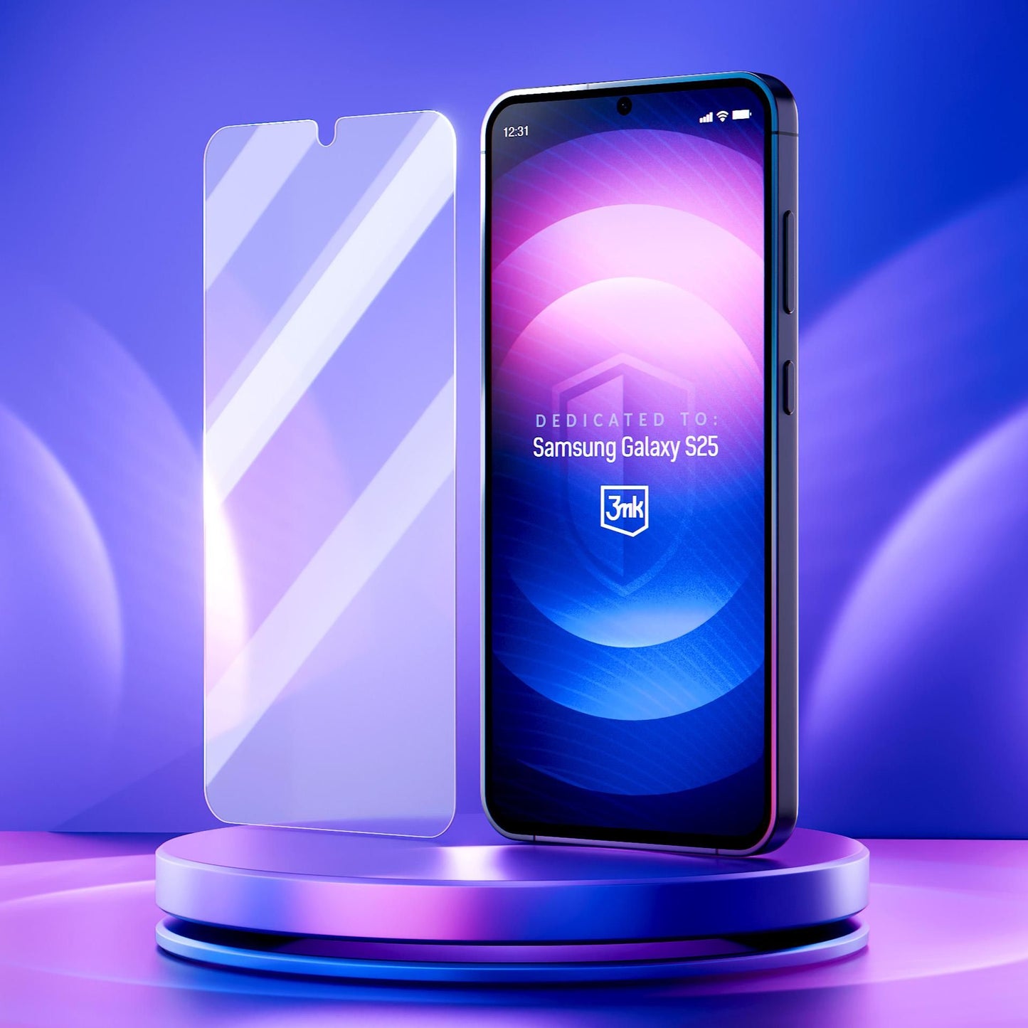 Skærmbeskytter 3MK FlexibleGlass Max til Samsung Galaxy A52s 5G A528 / A52 5G A526 / A52 A525, Fleksibelt Glas, Fuld Lim, Sort