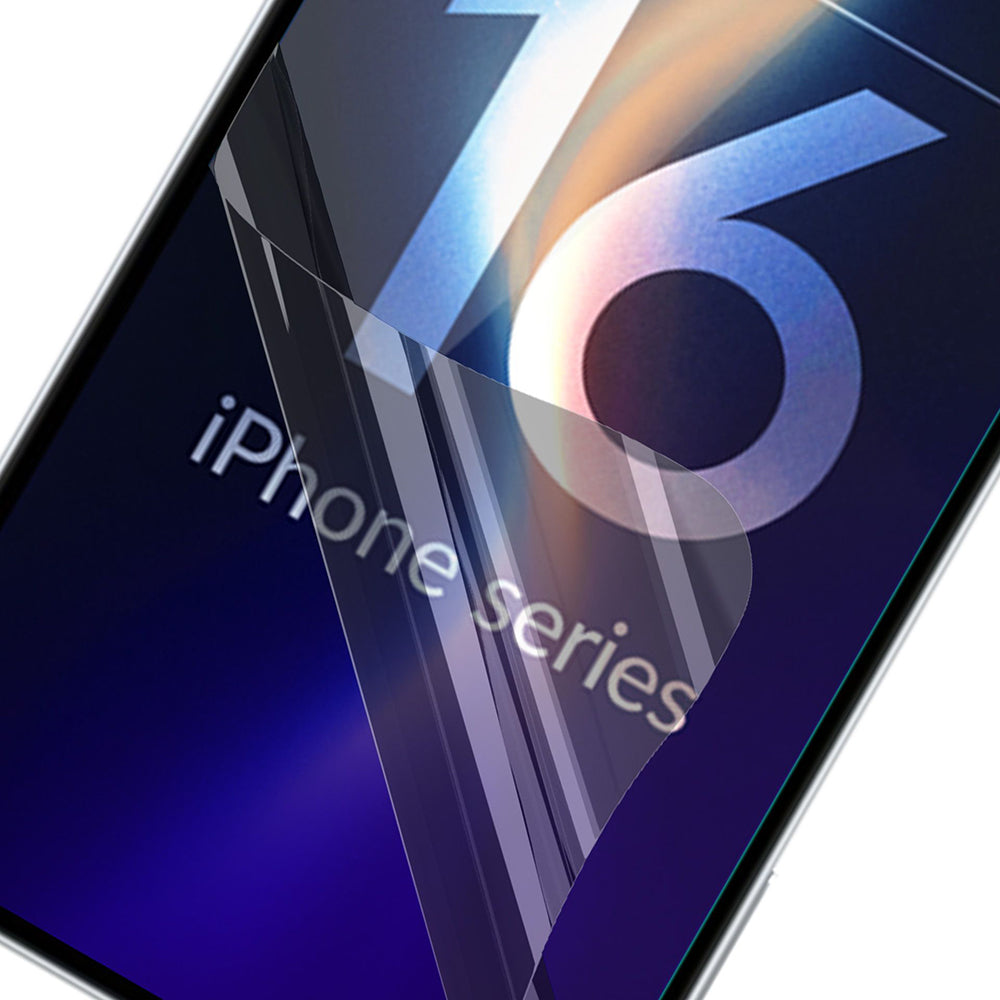 3MK FlexibleGlass Skærmbeskytter til Apple iPhone 16 Pro, Fleksibelt Glas, Fuld Lim
