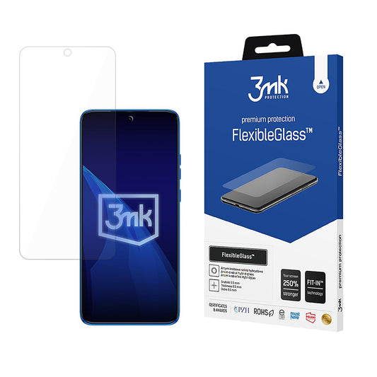 3MK FlexibleGlass Skærmbeskytter til Motorola Edge 60 Neo / Edge 50 Neo, Fleksibelt Glas, Fuld Lim