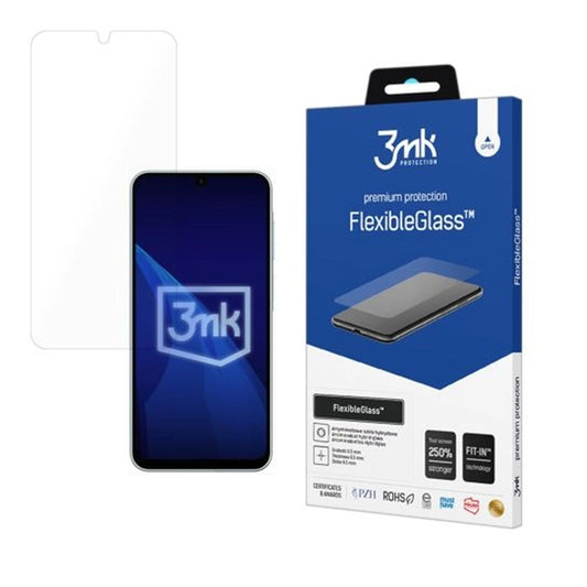 Skærmbeskyttelsesfolie 3MK FlexibleGlass til Samsung Galaxy A27 5G, Fleksibelt Glas, Fuldklæbende, Sort