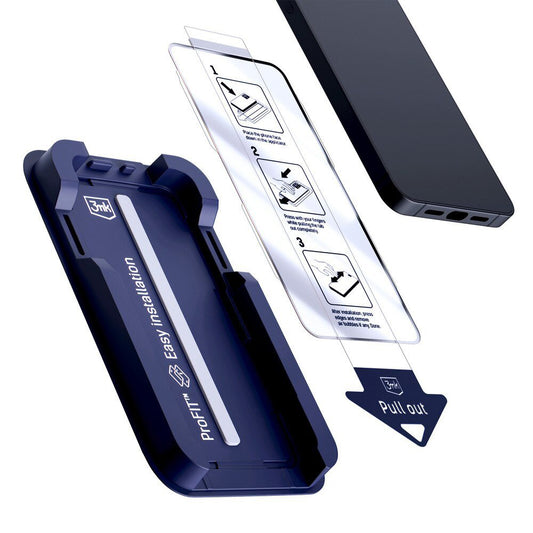 Skærmbeskyttelsesfilm 3MK HardGlass Max til Apple iPhone 18 Pro / 17 Pro, Sikkerhedsglas, Fuld Lim, Sort