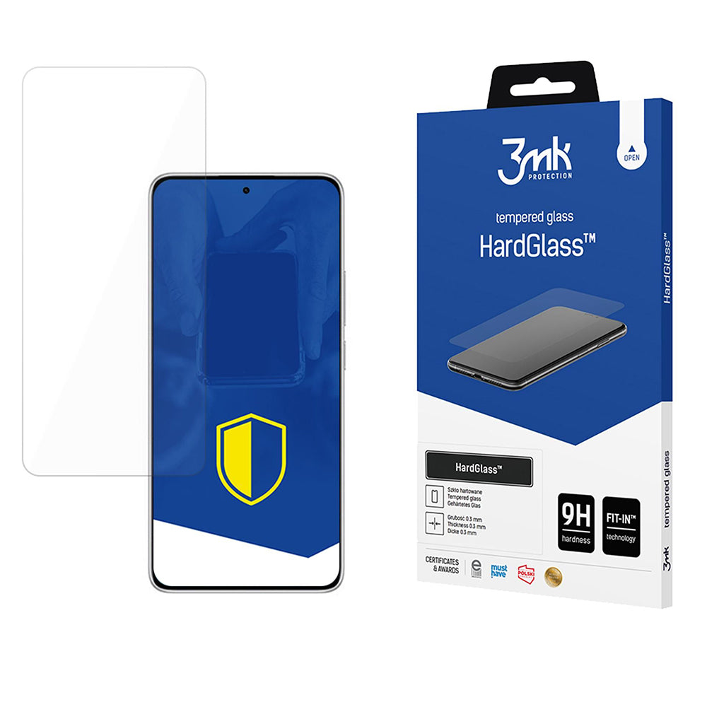 3MK HardGlass Skærmbeskytter til Xiaomi Redmi Note 14 5G / Note 14 4G (Regional), Sikkerhedsglas, Fuld Lim