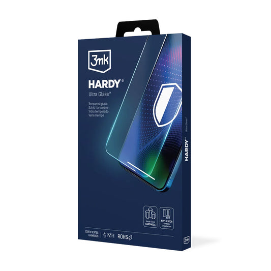 Skærmbeskyttelsesfolie 3MK Hardy Ultra til Apple iPhone 17 Air, Hærdet Glas, Full Glue, Sort