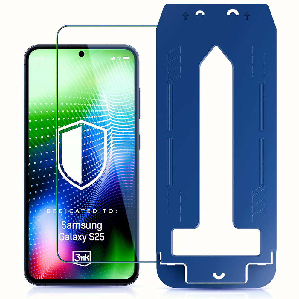 Skærmbeskytter 3MK Hardy Ultra til Samsung Galaxy S25 S931, Hærdet Glas, Full Glue, Sort
