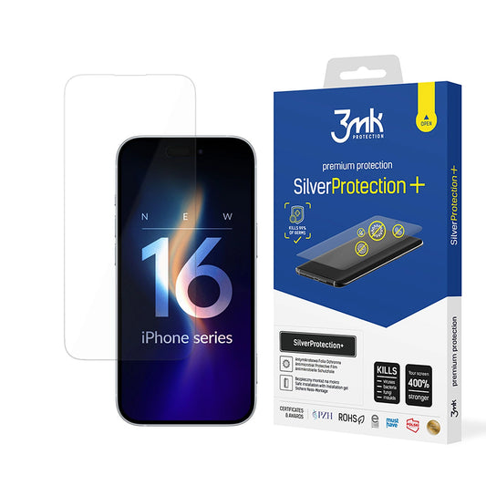 Skærmbeskytter 3MK Silver Protect+ til Apple iPhone 16, plastik