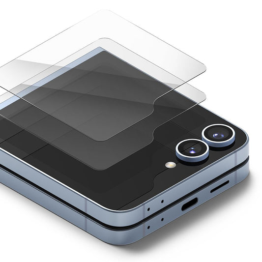 Beskyttelsesfilm til ydre skærm Ringke Cover Display til Samsung Galaxy Z Flip6 F741, Hærdet glas, AB Ultra Glue, Sæt med 2 stykker