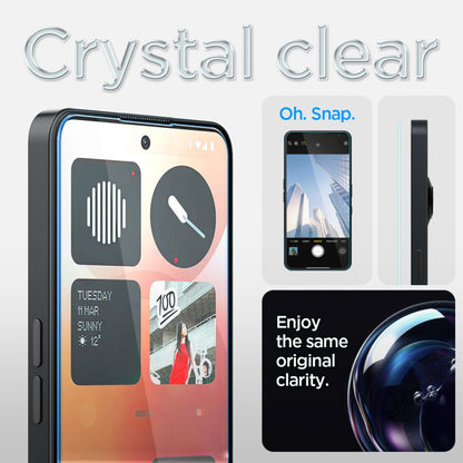 Beskyttelsesfilm Clear Spigen GlastR EZ FIT til Nothing Phone (3a) / Phone (3a) Pro, Hærdet Glas, Full Glue AGL09429