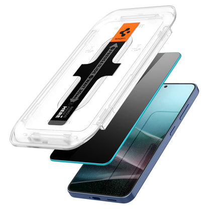 Privacy Skærmbeskyttelsesfilm Spigen GlastR EZ FIT HD til Samsung Galaxy S25 S931 / S24 S921, Hærdet Glas, Fuld Lim, Sæt med 2 stk