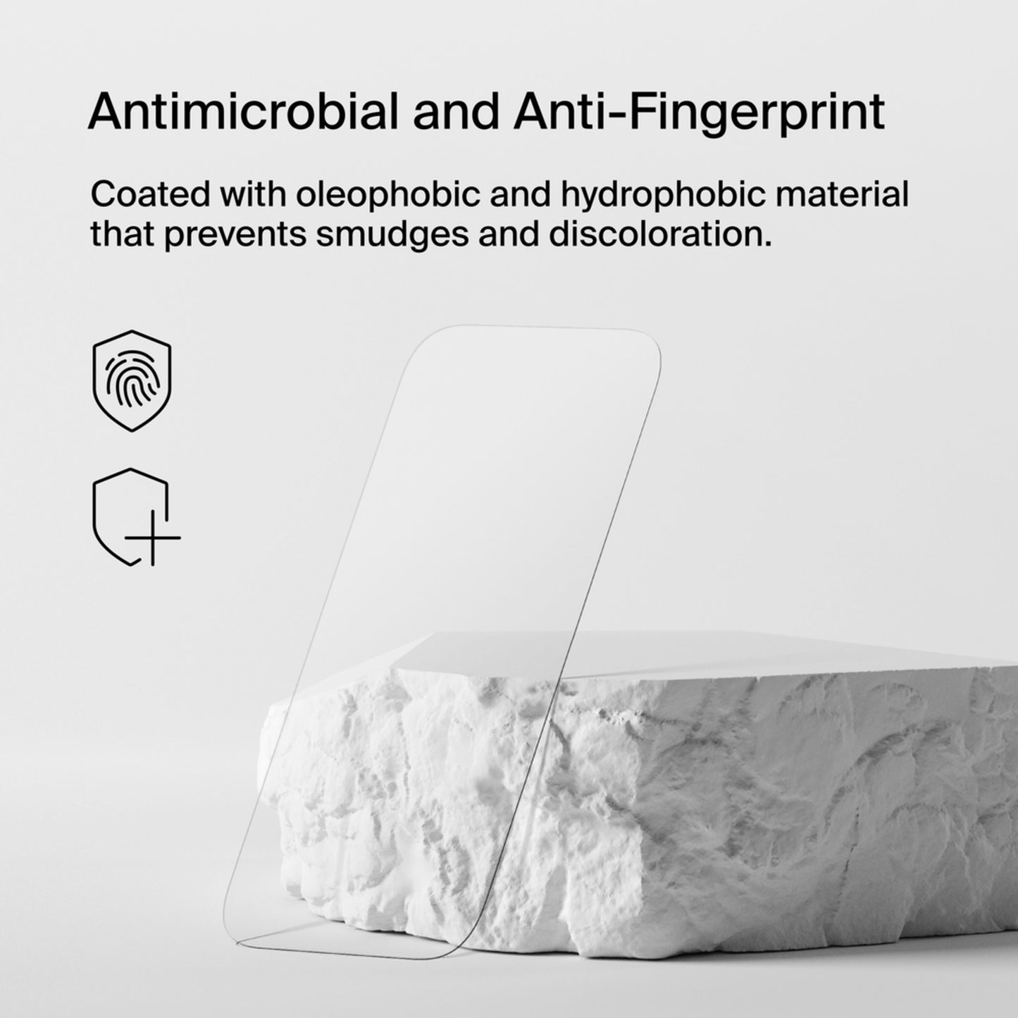 Belkin ScreenForce TemperedGlass skærmbeskytter til Apple iPhone 16 / 15 / 14 Pro, hærdet glas, fuld lim OVA135zz