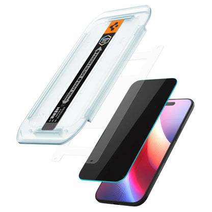 Beskyttelsesfilm til skærm Privacy Spigen GlastR EZ FIT til Apple iPhone 17 Air, Hærdet Glas, Full Glue, Sæt med 2 stykker