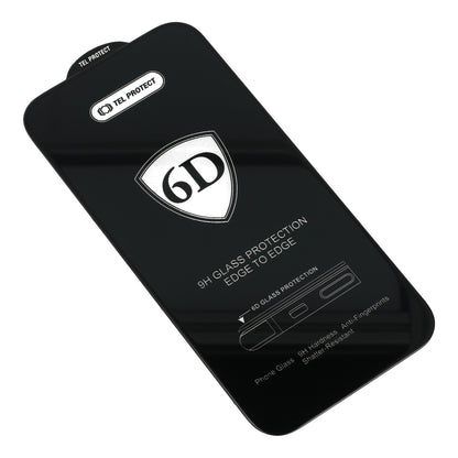 OEM skærmbeskytter til Samsung Galaxy S26 S942, hærdet glas, fuld lim, 6D, sort