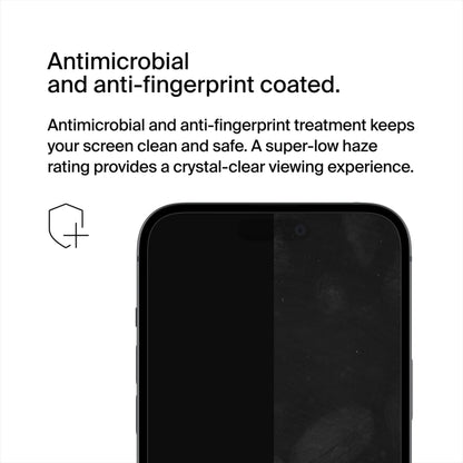 Belkin ScreenForce UltraGlass 2 Screen Protector for Apple iPhone 15 Pro Max, Tempered Glass, Full Glue OVA134zz