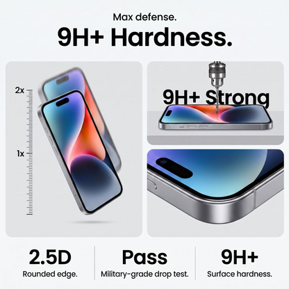 Tech-Protect OneTouch Skærmbeskytter til Apple iPhone 18 Pro Max / 17 Pro Max, Hærdet Glas, Fuld Lim, Sæt med 2 stk., Transparent