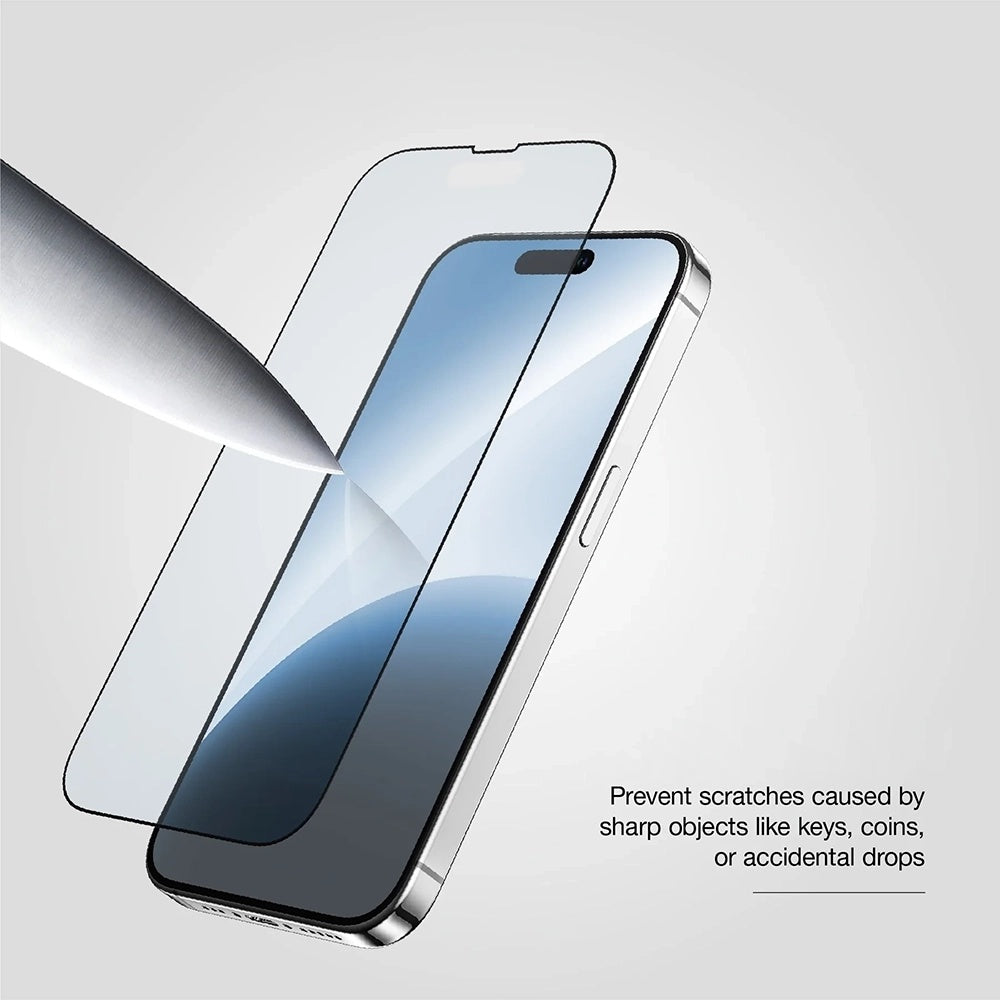 Beskyttelsesfilm Anank 10X Reinforced CG til Apple iPhone 17, Hærdet Glas, Full Glue, 2.5D, Sort