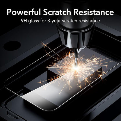 Anank 1X Forstærket Skærmbeskyttelsesfilm til Apple iPhone 16, Hærdet Glas, Fuld Lim, 3D, Sæt med 10 stk.