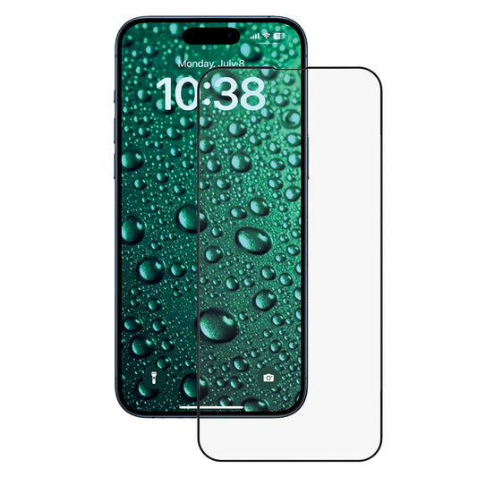 Anank 3X Forstærket Usynlig Skærmbeskytter til Apple iPhone 16 Pro Max, Sikkerhedsglas, Fuld Lim, 3D, Sort