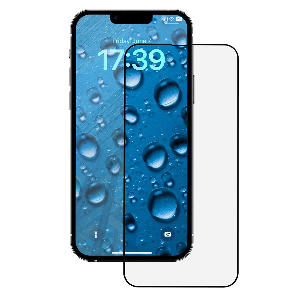 Anank 3X Forstærket Skærmbeskyttelsesfilm til Apple iPhone 17e / 16e / 14 / 13 Pro, Hærdet Glas, Fuld Lim, 2.5D, Sort